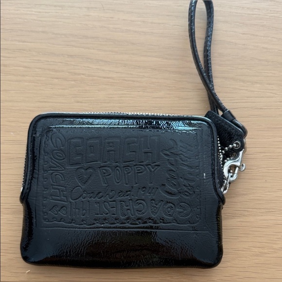 Coach Handbags - Coach Black Poppy Wristlet